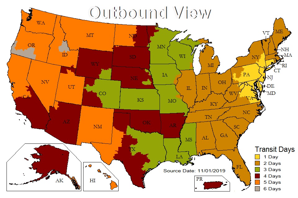 UPS Ground Transit Times